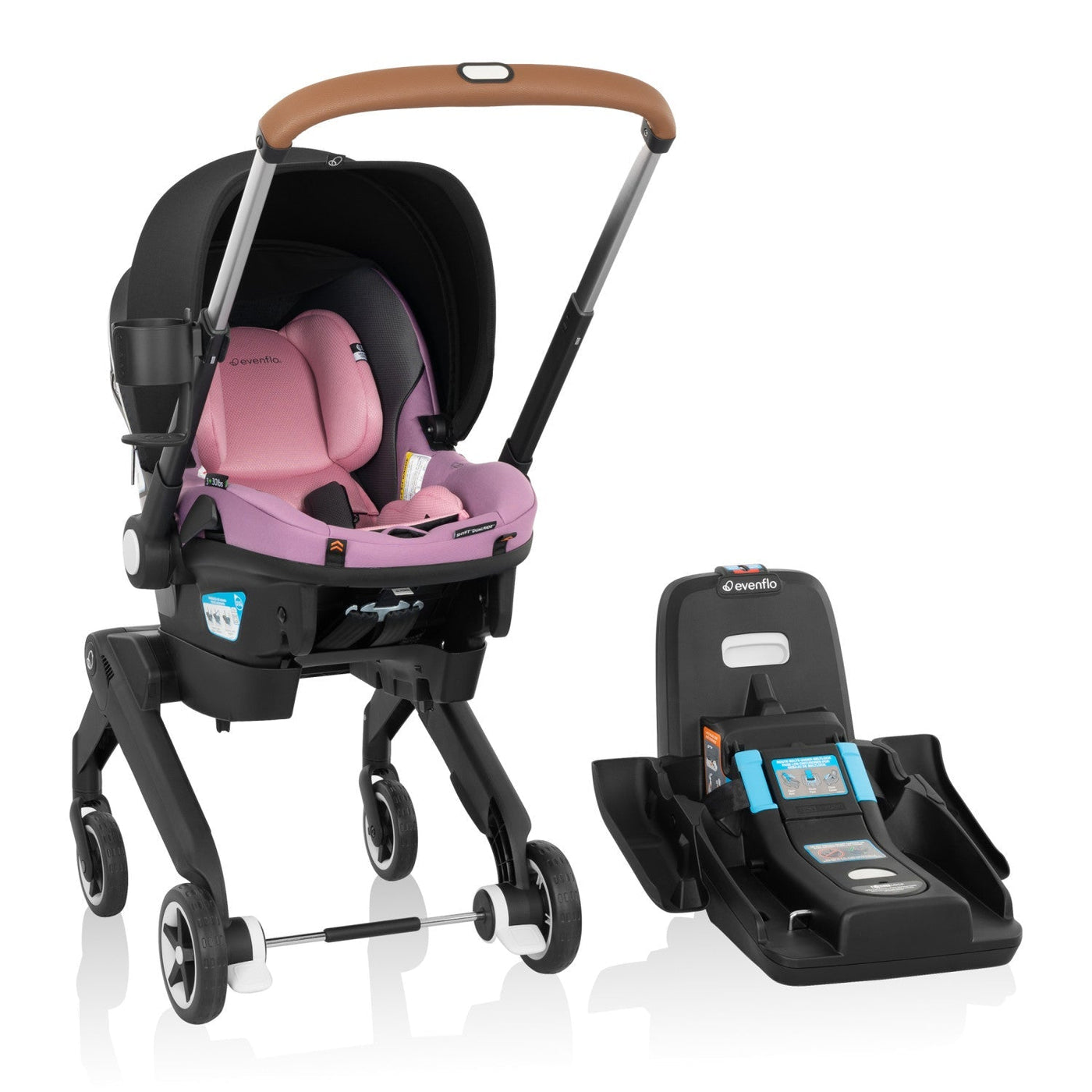 Evenflo Shyft DualRide Infant Car Seat Stroller Combo with Canopy