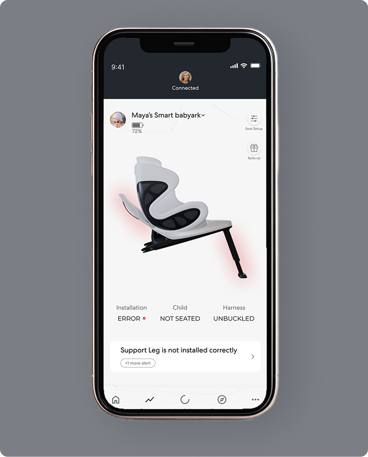 Smart Convertible Car Seat with App Alerts and Premium Comfort