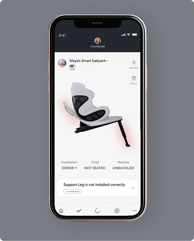 Smart Convertible Car Seat with App Alerts and Premium Comfort