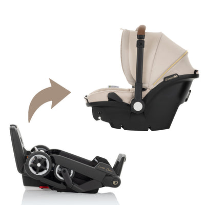 Shyft DualRide Infant Car Seat Stroller Combo SensorSafe Champagne